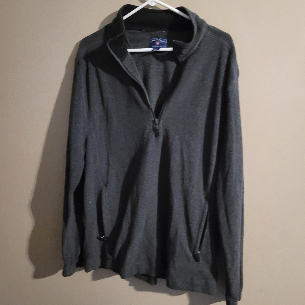 Saddlebred Gray Zip Up Sweater Classic Style Lg